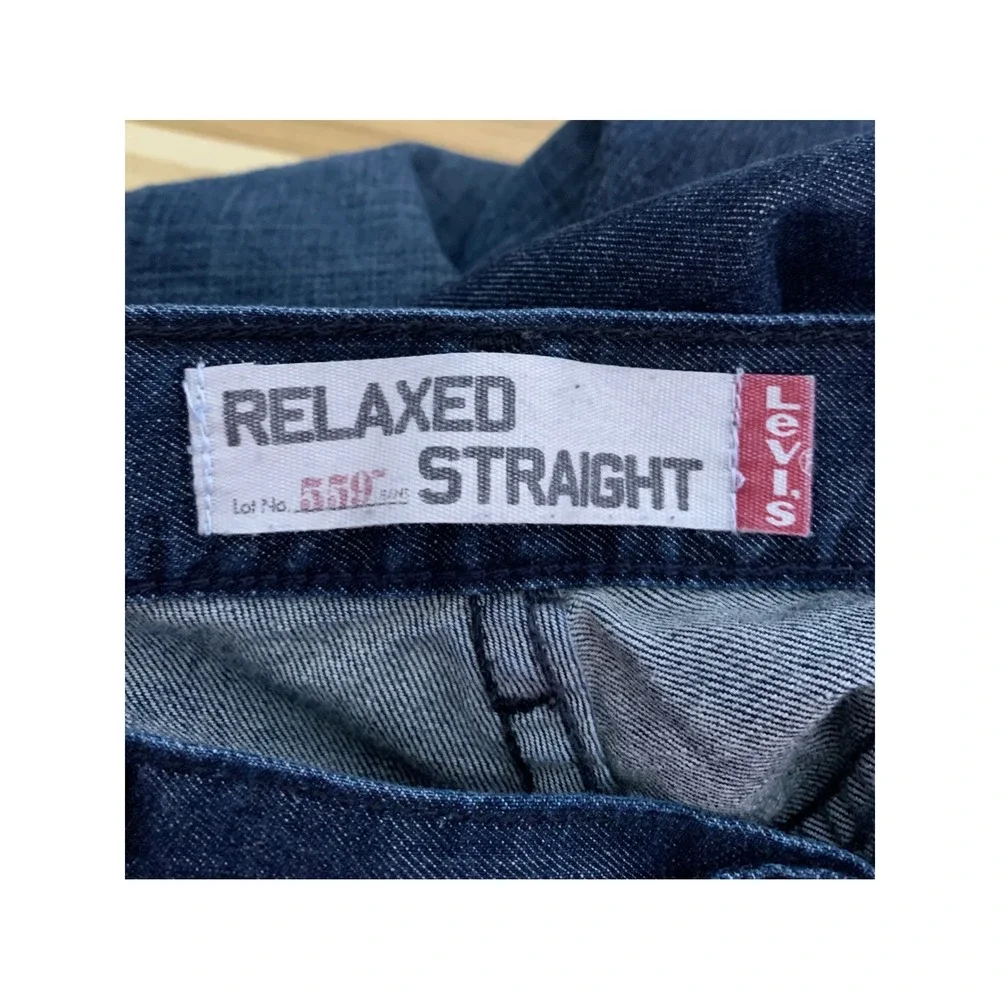 Levis 559 Jeans Mens 40x30 Blue Relaxed Straight Fade Cotton Denim Pants